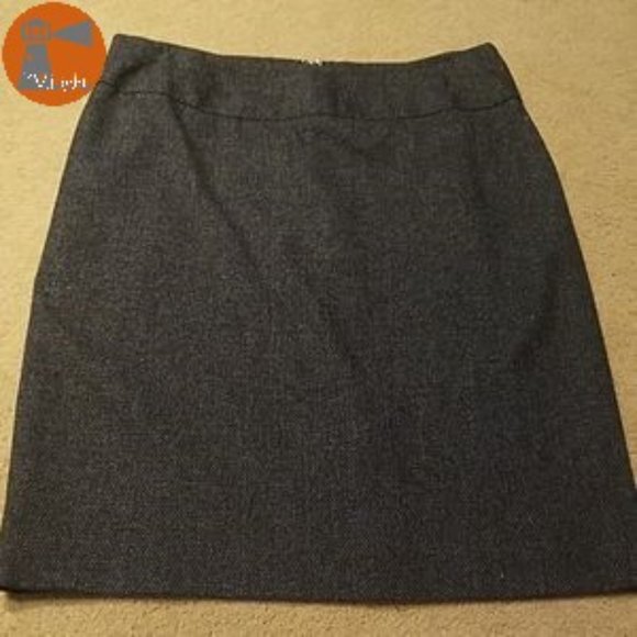 Anne Klein 10 Stretch Straight Skirt Black Gray - Picture 1 of 4